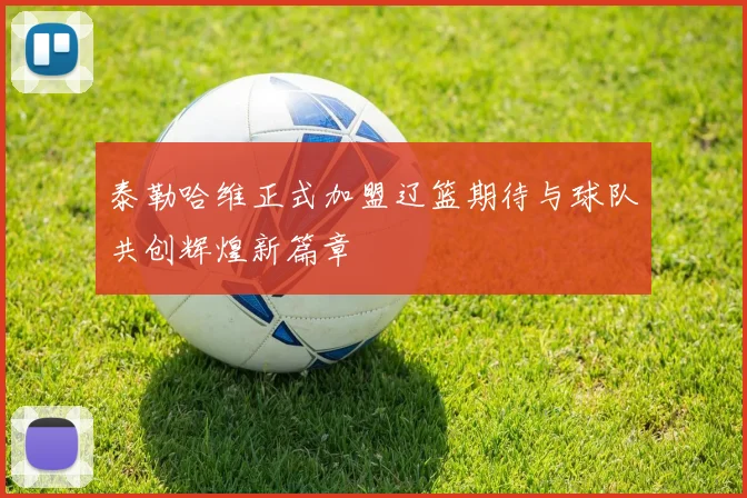 泰勒哈维正式加盟辽篮期待与球队共创辉煌新篇章